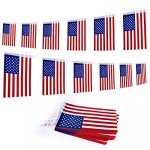 4th of July Patriotic Decorations Outdoor, 45 Feet 40 PCS American Flag String Pennant Banners, Small USA Flags Banner for Independence Day Memorial Day Patriotic, Festival Party Decorations