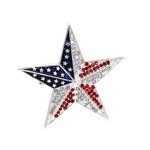 Star Napkin Rings Set of 6, 4th of July Napkin Ring Holder Patriotic Napkin Rings Blue Red Star Napkin Buckle for Independence Day, Dinning Table Parties Decoration (Star-6pc)