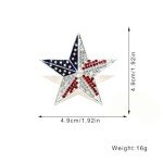 Star Napkin Rings Set of 6, 4th of July Napkin Ring Holder Patriotic Napkin Rings Blue Red Star Napkin Buckle for Independence Day, Dinning Table Parties Decoration (Star-6pc)