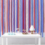 HOUSE OF PARTY 4th of July Crepe Paper Streamers - Patriotic Red, White, Blue and Sliver Decorations - 6 Rolls, 492ft Total Length - Perfect for Independence Day Celebrations!