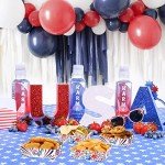 Yoqipati 4th of July Paper Food Trays 24pcs Patriotic Red White Blue Disposable Snack Candy Holder Trays For Independence Day Theme Party Decorations