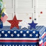 COCHIE 4th of July Decorations Wooden Stars, Patriotic Memorial Day Star Tiered Tray Decor Set of 3, Fourth of July Red White Blue Decoration for Home Office Table Shelf (Glitter Polka Dots)