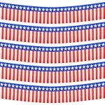 4th of July Decorations 5 Pack 10 Feet Foil Fringe Garland Tinsel Streamers Red White and Blue Star American Flag Banner Table Skirts for Parade Floats Memorial Day Patriotic Party (50 FT)