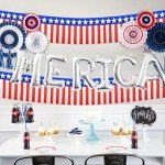 4th of July Decorations 5 Pack 10 Feet Foil Fringe Garland Tinsel Streamers Red White and Blue Star American Flag Banner Table Skirts for Parade Floats Memorial Day Patriotic Party (50 FT)