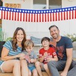 4th of July Decorations 5 Pack 10 Feet Foil Fringe Garland Tinsel Streamers Red White and Blue Star American Flag Banner Table Skirts for Parade Floats Memorial Day Patriotic Party (50 FT)