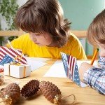 Outus 30 Sets Patriotic Blank Greeting Cards Kits Bulk 4th of July American Flag Note Cards with White Envelopes and Stickers for USA Veterans Military Independence Day Party Essentials