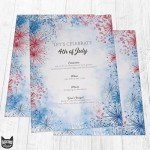 American Fireworks Stationery Paper - 60 Sheets - Great for Patrotic Holidays, Party Invitations, Celebrations, Letterhead, Flyers