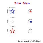Patriotic Star Streamers Banner Garland for 4th of July BBQ Memorial Day Veterans Day Party Independence Day Celebration Labor Day Holiday Decorations Red White Blue 1 Strand 157.5In
