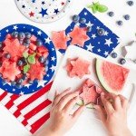 4th of July Party Supplies Set - American Flag Patriotic Theme Kit for Independence & Election Day Decorations,Disposable Paper Napkins for Patriotic & 4th of July Party Decorations，48 Pack