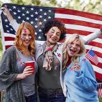 HOWAF 96 4th/Fourth of July Temporary Tattoos Stickers, USA Flag Red White & Blue Tattoos Patriotic American Independence Day Temporary Tattoos, USA Flag Tattoos Labor Day Party Favors