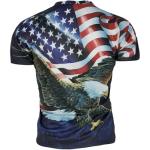 Men's Short Sleeve Patriotic American Design with Eagle and Flag Premium T-Shirt (2XL,TSM01386BD)