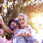 HOWAF 96 4th/Fourth of July Temporary Tattoos Stickers, USA Flag Red White & Blue Tattoos Patriotic American Independence Day Temporary Tattoos, USA Flag Tattoos Labor Day Party Favors