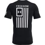 Under Armour Men's New Freedom Flag T-Shirt, Black (001)/White, 4X-Large
