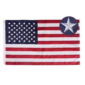 Bradford American Flag 2x4 ft Outdoor Embroidered US USA Flags Double Sided Heavy Duty, American Flag with 2 Brass Grommets Outsides Insides Decoration 4th of July