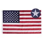 Bradford American Flag 2x4 ft Outdoor Embroidered US USA Flags Double Sided Heavy Duty, American Flag with 2 Brass Grommets Outsides Insides Decoration 4th of July