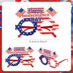 Max Fun 12 Pack American Flag Glasses – USA Patriotic Party Sunglasses for 4th of July, Independence Day, and Memorial Day – Fun Photo Booth Props and Party Favors for Kids and Adults