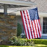 Bradford American Flag 2x4 ft Outdoor Embroidered US USA Flags Double Sided Heavy Duty, American Flag with 2 Brass Grommets Outsides Insides Decoration 4th of July