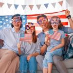 Max Fun 12 Pack American Flag Glasses – USA Patriotic Party Sunglasses for 4th of July, Independence Day, and Memorial Day – Fun Photo Booth Props and Party Favors for Kids and Adults