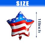 25PCS Red White and Blue Balloons 4th of July Balloons American Flag Star Mylar Balloons Independence Day Patriotic Balloon for 4th of July Party Supplies