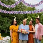 Pack of 4 | 6.6 ft American Flags Tinsel Garland | Red White Blue Metallic Foil Fringe Banners Streamers for 4th of July, Memorial Day, Veterans Day, Independence Day, Parades, Patriotic Decorations