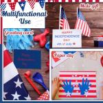 Cholemy 300 Sheets Red Blue White 8.5 x 11 Inch Colored Cardstock Paper Patriotic Card Stock 160gsm Red Cardstock Paper for DIY Craft Fourth of July Independence Day Craft Greeting Invitation Card
