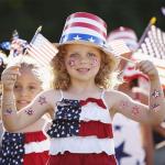 JUNEBRUSHS 4th of July Temporary Tattoos, 180 Pcs Patriotic Stars Tattoos Red White and Blue Party Decorations USA Independence Day Supply 12 Styles Safety Face Make up for Fourth of July Memorial Day