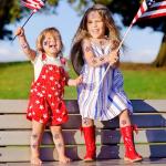 JUNEBRUSHS 4th of July Temporary Tattoos, 180 Pcs Patriotic Stars Tattoos Red White and Blue Party Decorations USA Independence Day Supply 12 Styles Safety Face Make up for Fourth of July Memorial Day
