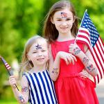 HOWAF 96pcs 4th of July Temporary Tattoos, Independence Day Tattoo Stickers for USA Patriotic Themed Party Decoration, 4th of July Face Tattoos for Kids Adults, American Themed Fake Tattoos for July 4th Party Favors Goodie Bag Fillers