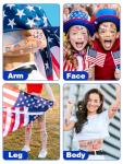 80PCS 4th of July Temporary Tattoos, Red White Blue Glitter Set - Patriotic Accessories Kit for USA Independence Day, Fourth of July Party, Face & Body Art - Stars & Stripes Celebration Decorations
