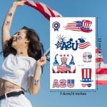 82 Pcs 4th of July Tattoos - Red, White, and Blue Fourth of July Temporary Tattoo Stickers for USA Party Favors, Independence Day, Memorial Day, Labor Day Decorations, and Patriotic Party Supplies
