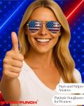 American Flag Aviator Sunglasses - Gold