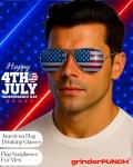 American Flag Aviator Sunglasses - Gold