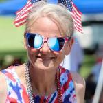 ALVOGIMOR 2 Pcs Patriotic 4th of July Sunglasses USA Flag Frame Sunglasses,American Independent Day Party Supplies (Blue B)