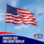 American Flag | American Flags for Outside 3X5 |100% Made in USA Flag - US Flag 3X5 Printed Polycotton with brass grommets-FMAA Certified
