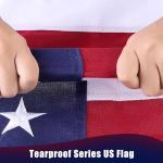 American Flags for Outside 3 x 5ft, Super Tough Spun Polyester American Flag Tear-Resistant Series, Heavy Duty with Embroidered Stars, Sewn Stripes, Brass Grommets