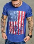 COOFANDY Mens 2 Pack Muscle T Shirt Fashion American Flag Shirt Athletic Fitness Quick Dry Tee