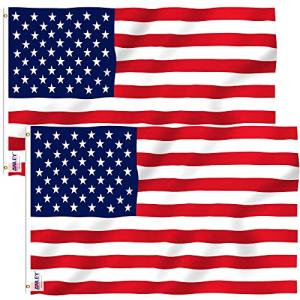 Set of 2 Durable 3x5 ft American Flags