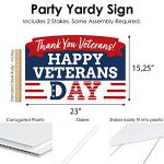 Big Dot of Happiness Happy Veterans Day - Patriotic Yard Sign Lawn Decorations - Thank You Veterans Party Yardy Sign
