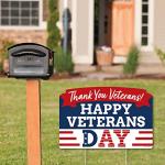 Big Dot of Happiness Happy Veterans Day - Patriotic Yard Sign Lawn Decorations - Thank You Veterans Party Yardy Sign