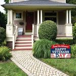 Big Dot of Happiness Happy Veterans Day - Patriotic Yard Sign Lawn Decorations - Thank You Veterans Party Yardy Sign