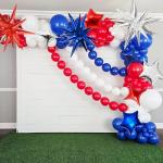 Froova Star Balloons, 22in Red White and Blue Star Balloons Foil 10in 4-Pointed & Pentagram Balloon for 4th of July Independence Day Birthday Party Patriotic Decoration