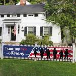 Thank You Veterans Banner Patriotic Festival Flag 120 x 20 Inch With 6 Brass Grommets for Outdoor House Yard Lawn Fence Garden Decor(Veterans Banner)