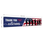Thank You Veterans Banner Patriotic Festival Flag 120 x 20 Inch With 6 Brass Grommets for Outdoor House Yard Lawn Fence Garden Decor(Veterans Banner)