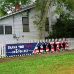 Thank You Veterans Banner Patriotic Festival Flag 120 x 20 Inch With 6 Brass Grommets for Outdoor House Yard Lawn Fence Garden Decor(Veterans Banner)