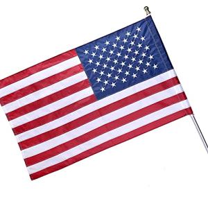 American Flag 3x5 FT Sleeve Banner Style(without Grommets), US Flag fo Outside Outdoor, Embroidered Stars, Sewn Stripes, American Flag Outdoor Heavy Duty