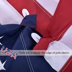American Flag 3x5 FT Sleeve Banner Style(without Grommets), US Flag fo Outside Outdoor, Embroidered Stars, Sewn Stripes, American Flag Outdoor Heavy Duty