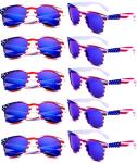Eyegla Bulk American Sunglasses USA Flag Sunglasses Classic Patriotic Sunglasses 4th of July Party Supplies