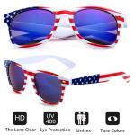 Eyegla Bulk American Sunglasses USA Flag Sunglasses Classic Patriotic Sunglasses 4th of July Party Supplies