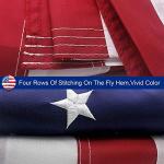 2x3 American Flag for Outside, Best Embroidered Stars and Sewn Stripes, 210D Heavy Duty Polyester, Suitable For Outdoor High Winds Areas (American flag 2x3 FT)