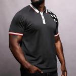 KUFORES Black Polo Shirts for Men 4th July Patriotic T-Shirt Independence Day Summer Fashion Collar Casual Tops Raglan Teess Quick Dry Muscle Shirts Holiday,Even,Golf Corse 2XL